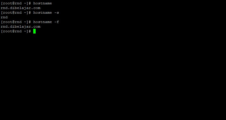 Command Hostname pada Sistem Operasi Linux