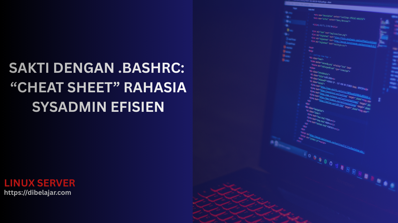 Ilustrasi koding terminal bashrc untuk sysadmin
