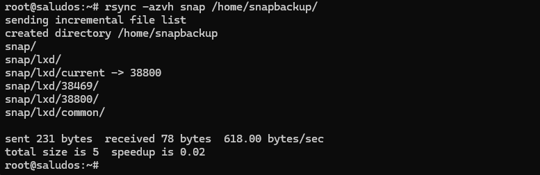 perintah rsync folder secara lokal