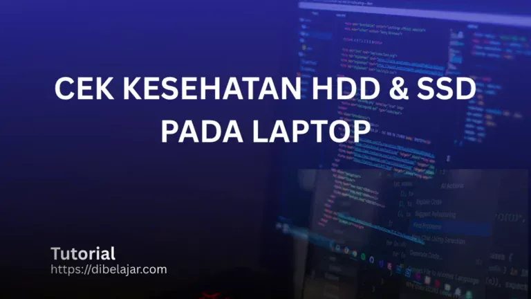 cek kesehatan hdd dan ssd laptop